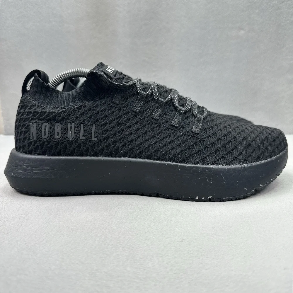 NOBULL Drive Knit Mens Size 10 Shoes Triple Black Athletic Gym Running Workout